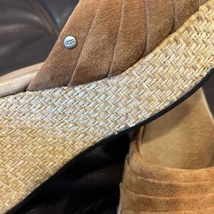UGG shoes woman’s sz 8 Beige Suede Wedge